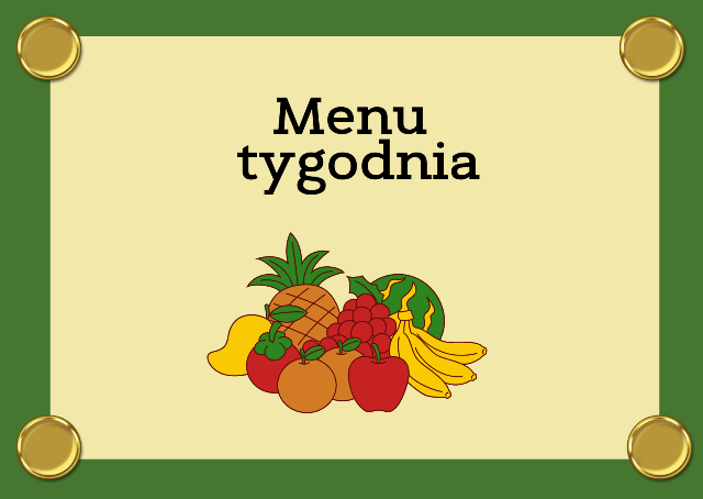 grafika z napisem menu tygodnia