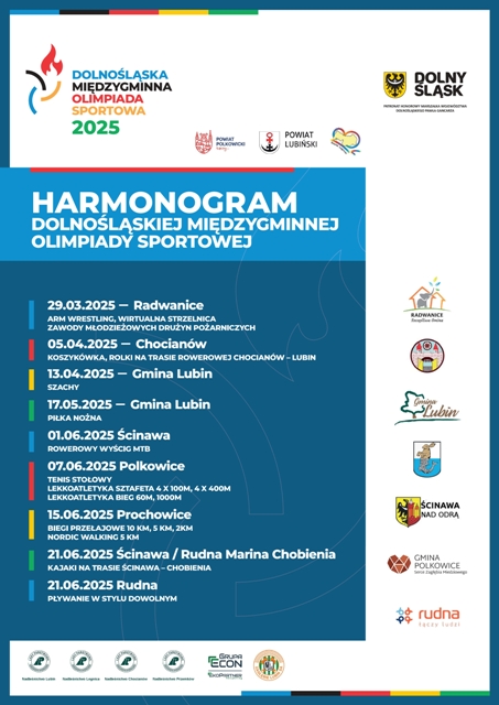 plakat Dolnośląskiej Międzygminnej Olimpiady Sportowej