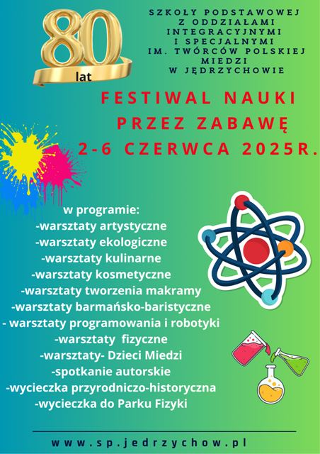 Plakat Festiwalu Nauki przez Zabawę