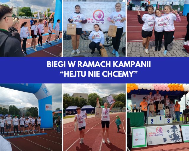 uczniowie na stadionie sportowym 