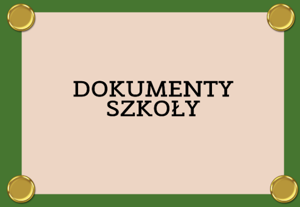 GRAFIKA Z NAPISEM DOKUMENTY SZKOŁY