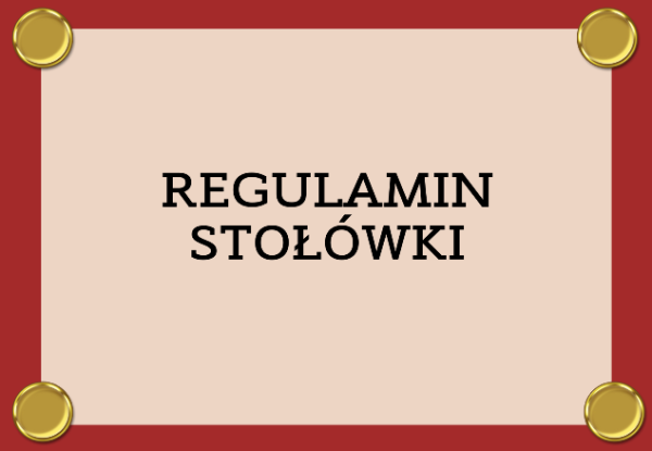 grafika z napisem regulamin stołówki