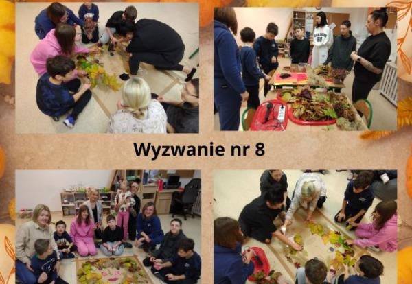 kolaż zdjęć uczniów i wychowawców