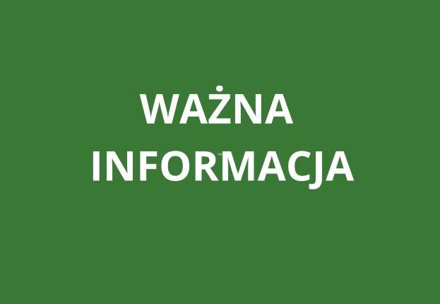 napis ważna informacja