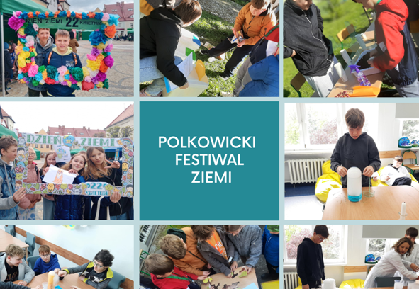 kolaż zdjęć uczniowie wykonują doświadczenia rozwiązuja zadania