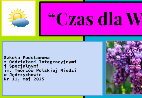 zdjęcie pierwszej strony gazetki szkolnej 