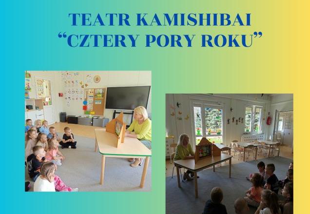 kolaż zdjęć przedszkolaków słuchających bajkę