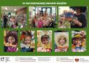 kolaż zdjęć przedszkolaków na zajęciach w bibliotece szkolnej